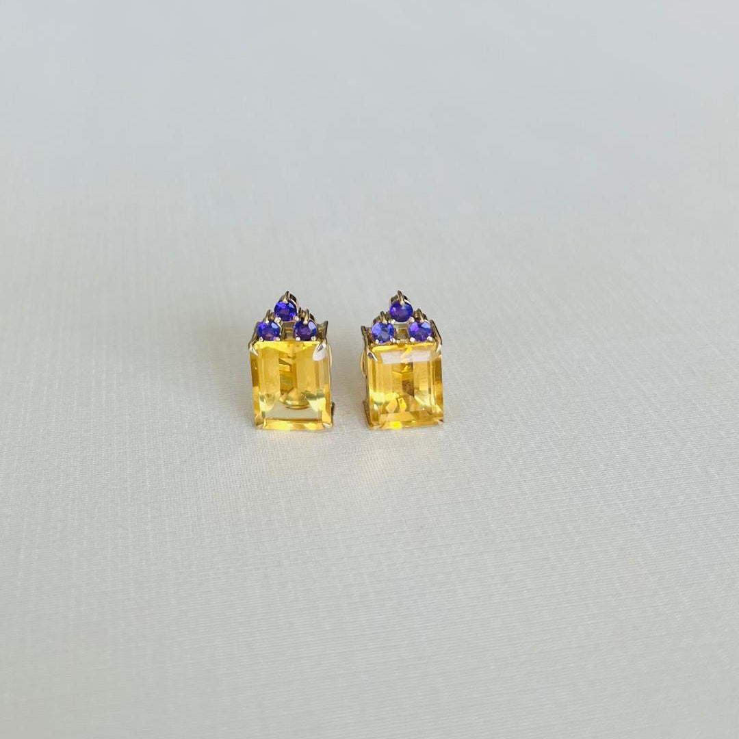 Colar OA Citrino e Ametista